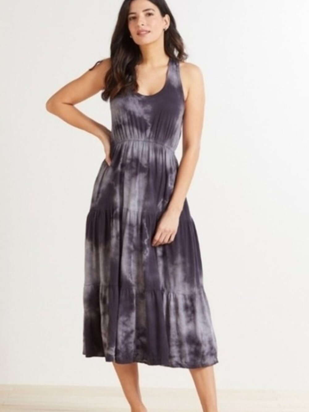 Sundry for Evereve NWT Women's Size 1 (Small) Gray Tie Dye Malibu Dress